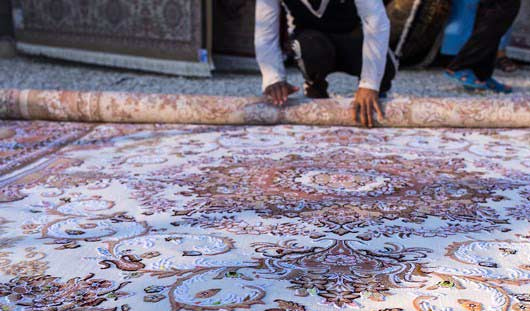 روش اصولی لول کردن قالی در قالیشویی شهر زیبا